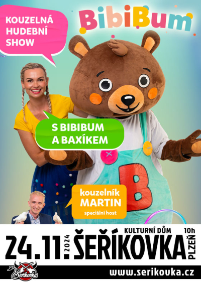 24.11. 2024 / Kouzelná hudební show s BibiBum a Baxíkem!